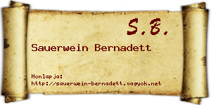 Sauerwein Bernadett névjegykártya