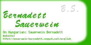 bernadett sauerwein business card